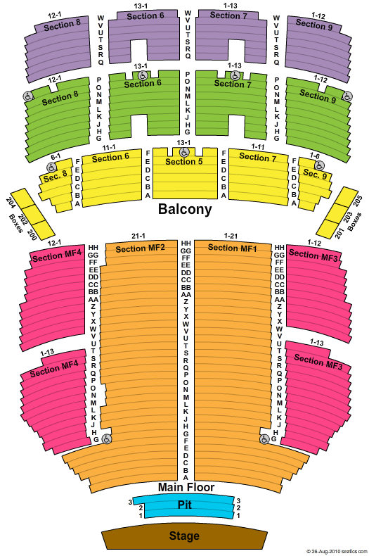 Minneapolis Orpheum Seating Chart